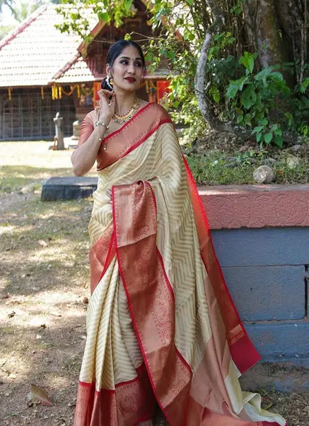 Kp 4016 Soft Lichi Silk Cloth With Jacquard Work Saree Best Wholesale Shop In Surat